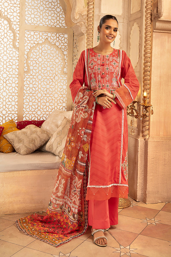 42201233-Printed Embroidered 3PC