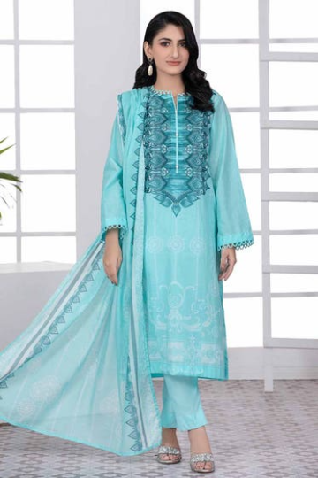 3PC Unstitched Printed Lawn Suit CLP-22065 A